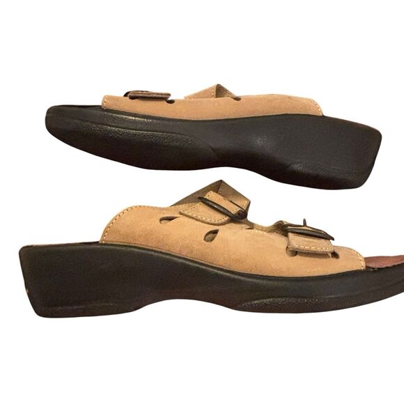 Flexus by‎ Spring Step Women's Size 40 (9.5) Leather Slip On Sandals ITALY - Picture 14 of 16